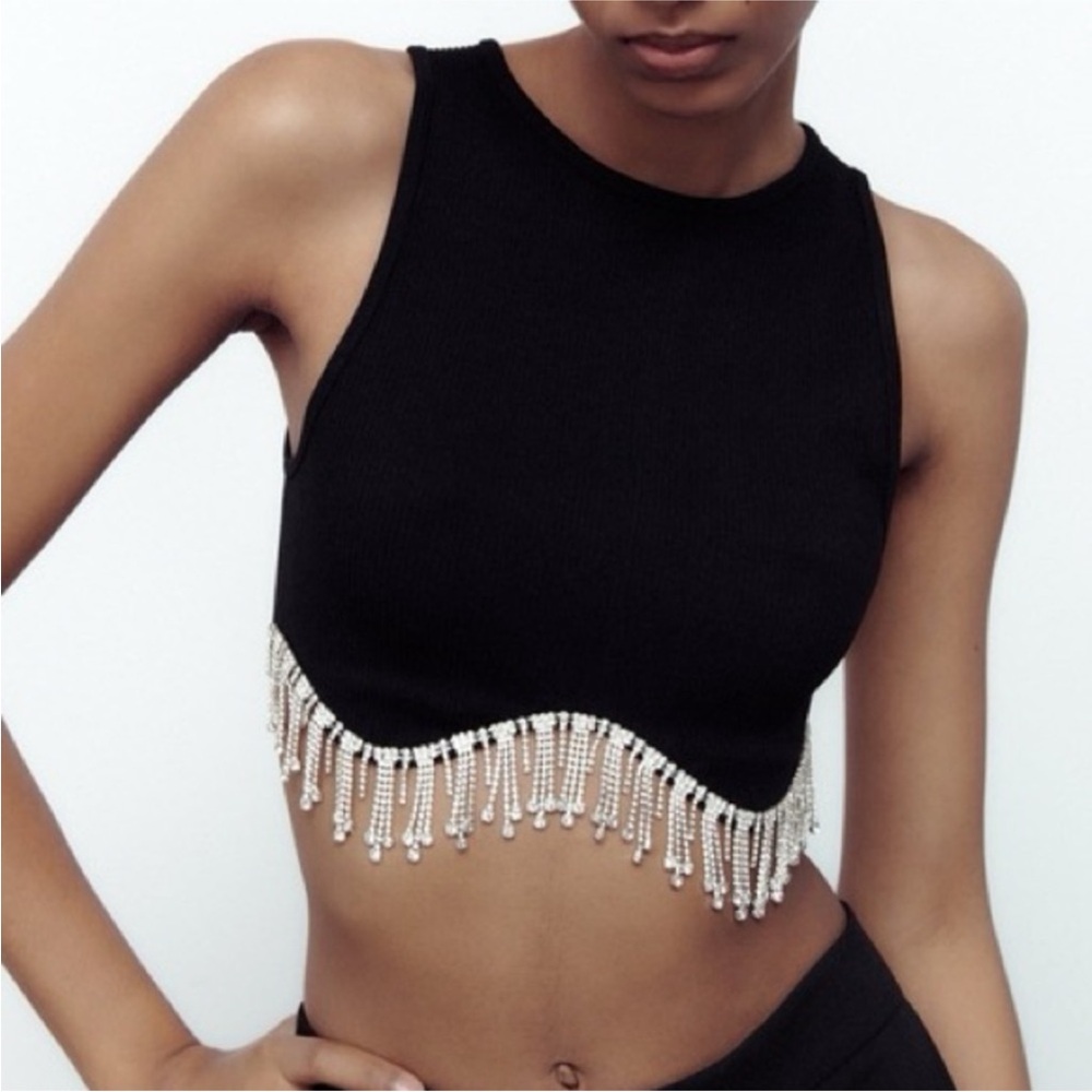 Zara Seamless Rhinestone Top
